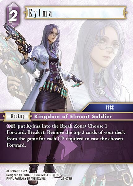 Final Fantasy TCG Journey of Discovery Kylma 27-078R Rare Near Mint
