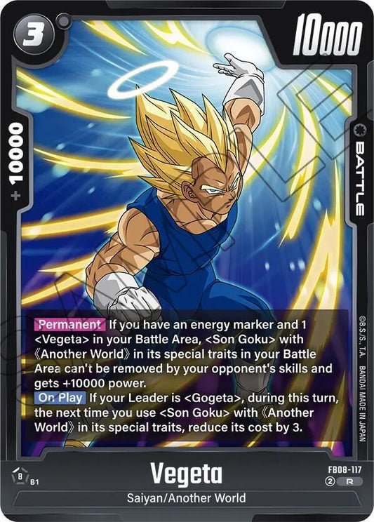 Dragon Ball Super: Fusion World Saiyan's Pride Vegeta - FB08-117 FB08-117 Rare Near Mint Holofoil