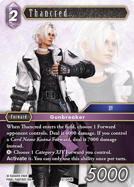 Final Fantasy TCG Journey of Discovery Thancred 27-084R Rare Near Mint Foil