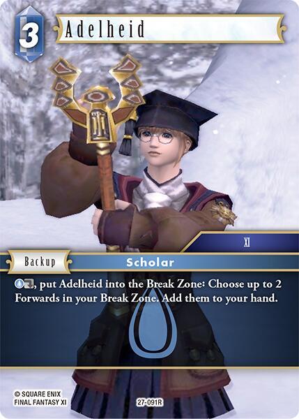 Final Fantasy TCG Journey of Discovery Adelheid 27-091R Rare Near Mint