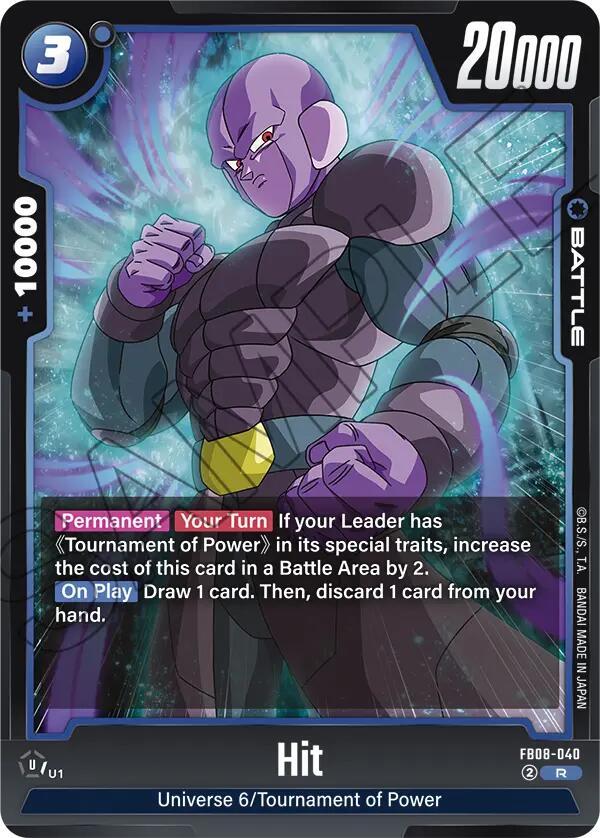 Dragon Ball Super: Fusion World Saiyan's Pride Hit FB08-040 Rare Near Mint Holofoil