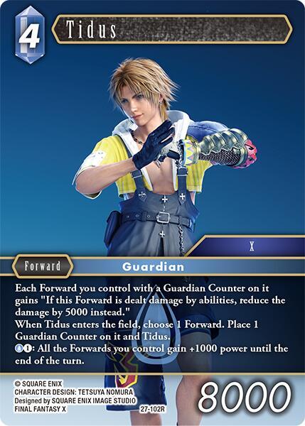 Final Fantasy TCG Journey of Discovery Tidus 27-102R Rare Near Mint