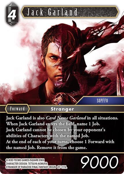 Final Fantasy TCG Journey of Discovery Jack Garland 27-111L Legend Near Mint Foil