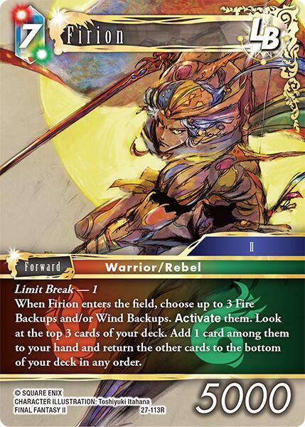 Final Fantasy TCG Journey of Discovery Firion LB 27-113R Rare Near Mint