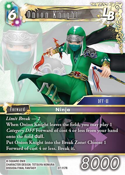 Final Fantasy TCG Journey of Discovery Onion Knight LB 27-117R Rare Near Mint