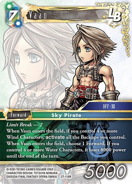 Final Fantasy TCG Journey of Discovery Vaan LB 27-118R Rare Near Mint