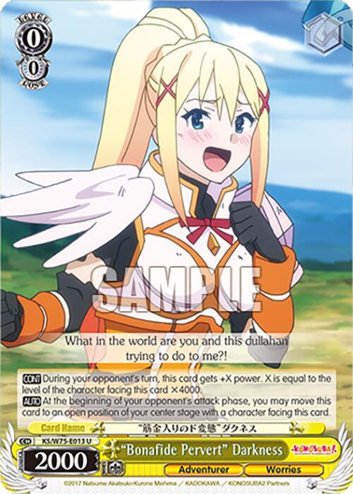 Weiss Schwarz KONOSUBA -God’s blessing on this wonderful world! Re:Edit "Bonafide Pervert" Darkness KS/W75-E013 Uncommon Near Mint