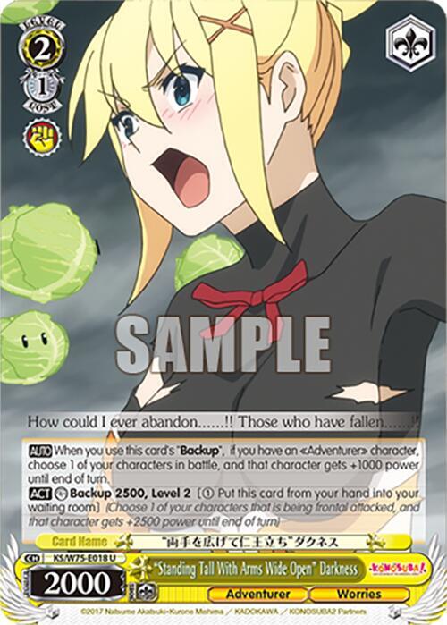 Weiss Schwarz KONOSUBA -God’s blessing on this wonderful world! Re:Edit "Standing Tall With Arms Wide Open" Darkness KS/W75-E018Near Mint