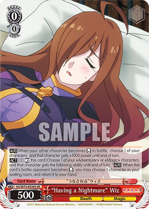 Weiss Schwarz KONOSUBA -God’s blessing on this wonderful world! Re:Edit "Having a Nightmare" Wiz (SR) KS/W75-E036S Super Rare Near Mint