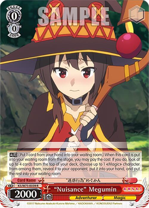 Weiss Schwarz KONOSUBA -God’s blessing on this wonderful world! Re:Edit "Nuisance" Megumin KS/W75-E039 Rare Near Mint