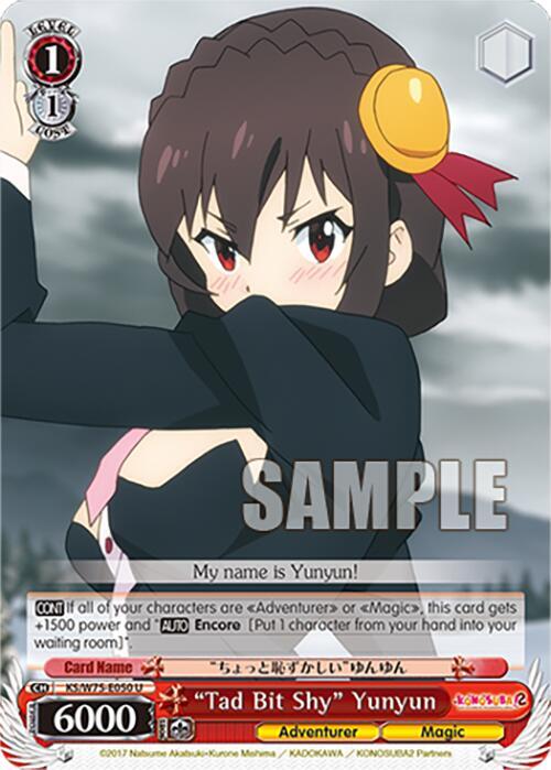 Weiss Schwarz KONOSUBA -God’s blessing on this wonderful world! Re:Edit "Tad Bit Shy" Yunyun KS/W75-E050 Uncommon Near Mint
