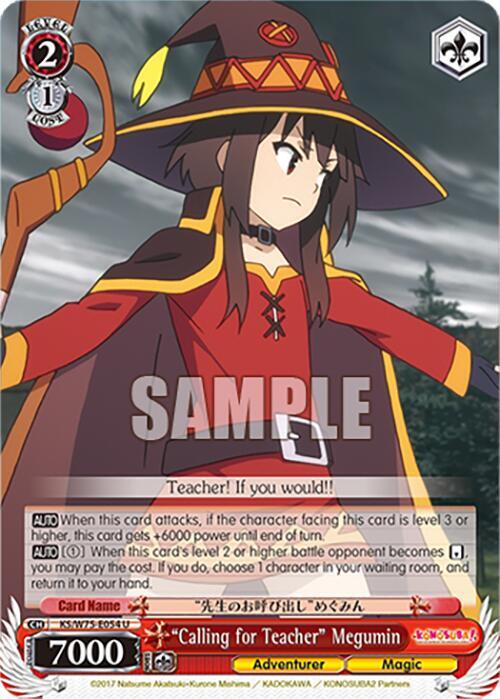 Weiss Schwarz KONOSUBA -God’s blessing on this wonderful world! Re:Edit "Calling for Teacher" Megumin KS/W75-E054 Uncommon Near Mint