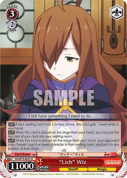 Weiss Schwarz KONOSUBA -God’s blessing on this wonderful world! Re:Edit "Lich" Wiz KS/W75-E057 Uncommon Near Mint