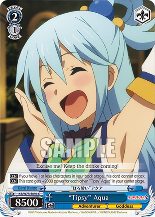 Weiss Schwarz KONOSUBA -God’s blessing on this wonderful world! Re:Edit "Tipsy" Aqua KS/W75-E094 Common Near Mint