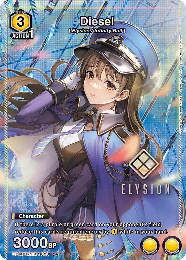 Union Arena UE14BT: GODDESS OF VICTORY: NIKKE Diesel (C*) UE14BT/NIK-1-003 Common 1-Star Near Mint Foil