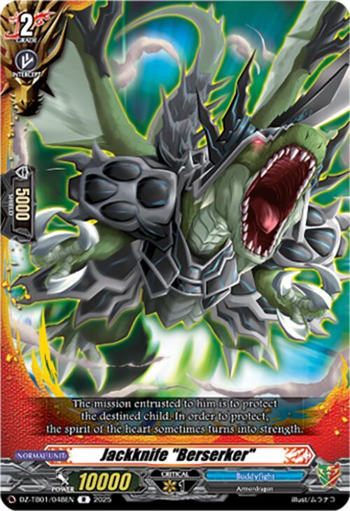 Cardfight Vanguard DZ-TB01: Future Card Buddyfight Jackknife "Berserker" DZ-TB01/048EN R Near Mint