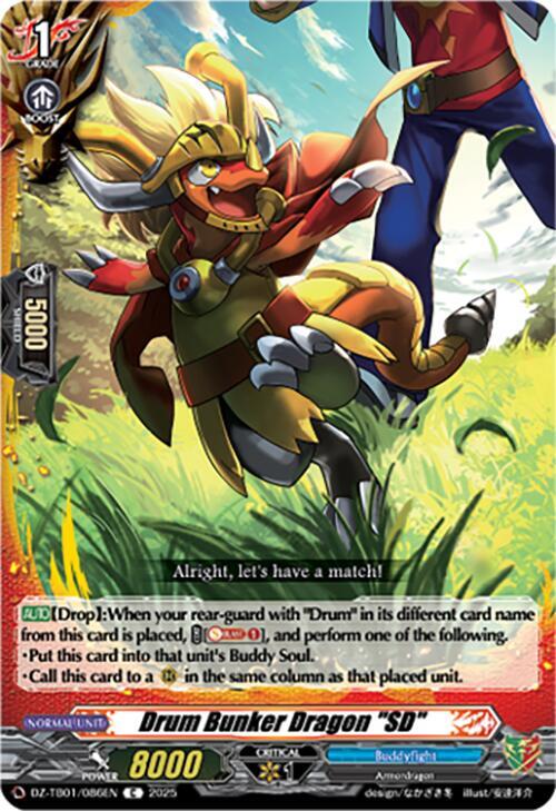 Cardfight Vanguard DZ-TB01: Future Card Buddyfight Drum Bunker Dragon "SD" DZ-TB01/086EN C Near Mint