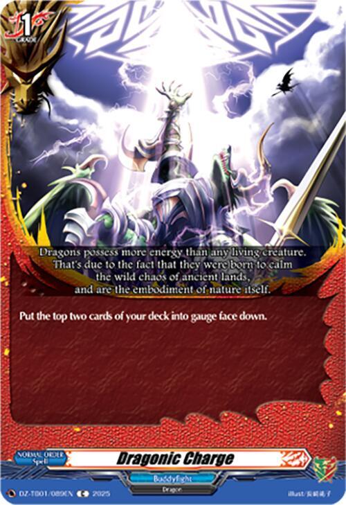 Cardfight Vanguard DZ-TB01: Future Card Buddyfight Dragonic Charge DZ-TB01/089EN C Near Mint