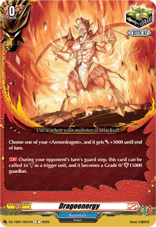 Cardfight Vanguard DZ-TB01: Future Card Buddyfight Dragoenergy DZ-TB01/091EN C Near Mint