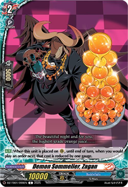 Cardfight Vanguard DZ-TB01: Future Card Buddyfight Demon Sommelier, Zagan DZ-TB01/099EN C Near Mint