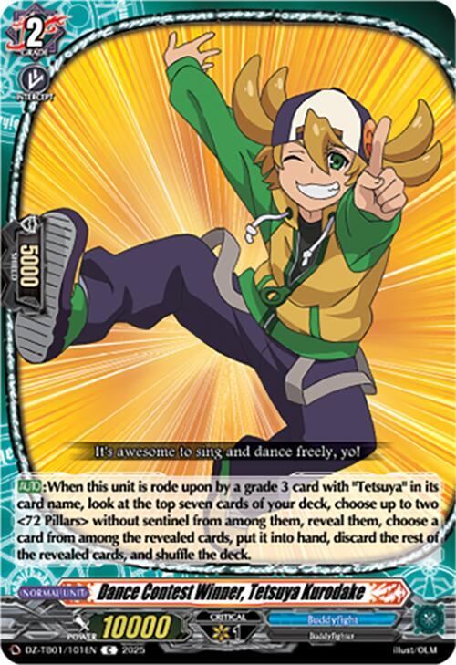 Cardfight Vanguard DZ-TB01: Future Card Buddyfight Dance Contest Winner, Tetsuya Kurodake DZ-TB01/101EN C Near Mint