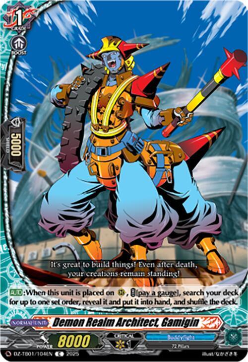 Cardfight Vanguard DZ-TB01: Future Card Buddyfight Demon Realm Architect, Gamigin DZ-TB01/104EN C Near Mint