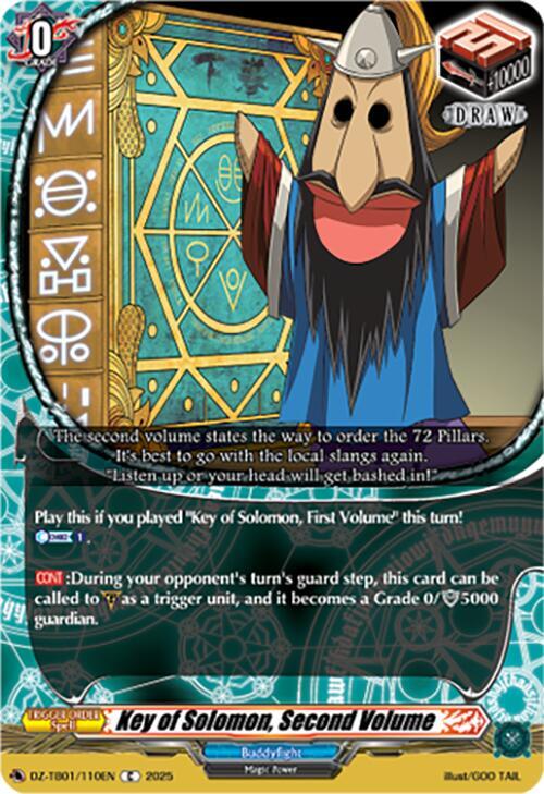 Cardfight Vanguard DZ-TB01: Future Card Buddyfight Key of Solomon, Second Volume DZ-TB01/110EN C Near Mint