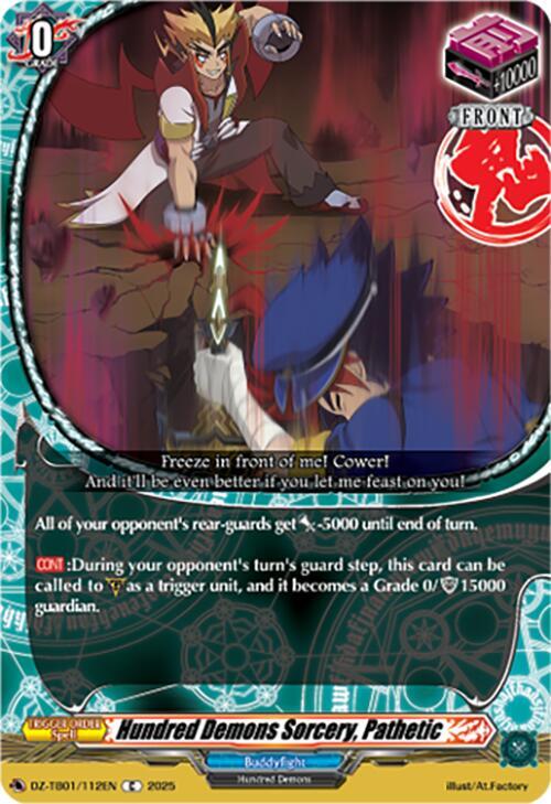 Cardfight Vanguard DZ-TB01: Future Card Buddyfight Hundred Demons Sorcery, Pathetic DZ-TB01/112EN C Near Mint