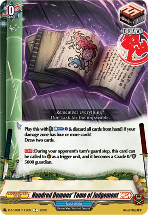 Cardfight Vanguard DZ-TB01: Future Card Buddyfight Hundred Demons' Tome of Judgement DZ-TB01/119EN C Near Mint