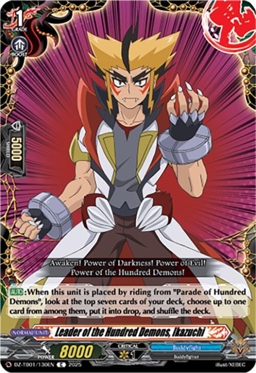 Cardfight Vanguard DZ-TB01: Future Card Buddyfight Leader of the Hundred Demons, Ikazuchi DZ-TB01/130EN C Near Mint