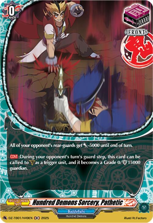 Cardfight Vanguard DZ-TB01: Future Card Buddyfight Hundred Demons Sorcery, Pathetic (H) DZ-TB01/H49EN H Near Mint
