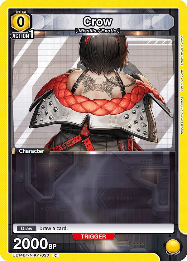 Union Arena UE14BT: GODDESS OF VICTORY: NIKKE Crow (020) UE14BT/NIK-1-020 Common Near Mint