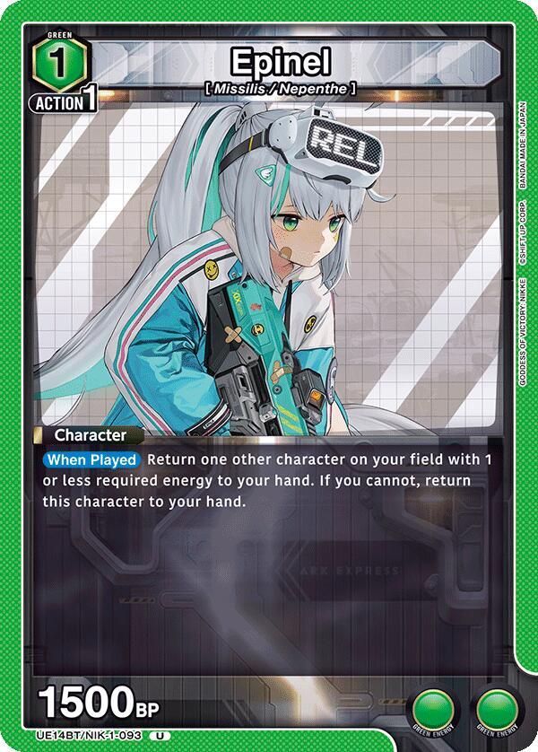Union Arena UE14BT: GODDESS OF VICTORY: NIKKE Epinel UE14BT/NIK-1-093 Uncommon Near Mint