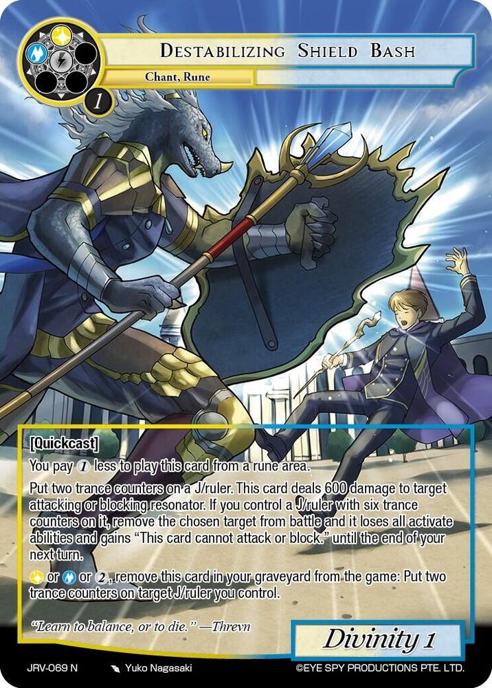 Force of Will Journey to Ravidra Destabilizing Shield Bash JRV-069 N Normal Near Mint