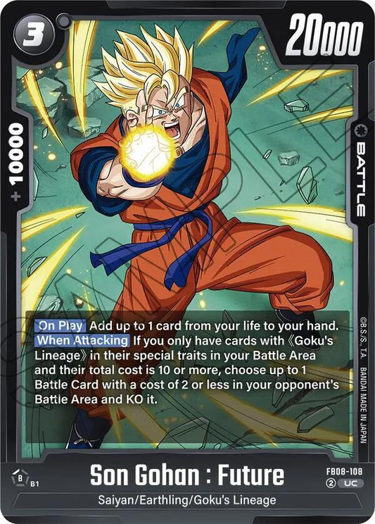 Dragon Ball Super: Fusion World Saiyan's Pride Son Gohan : Future - FB08-108 FB08-108 Uncommon Near Mint