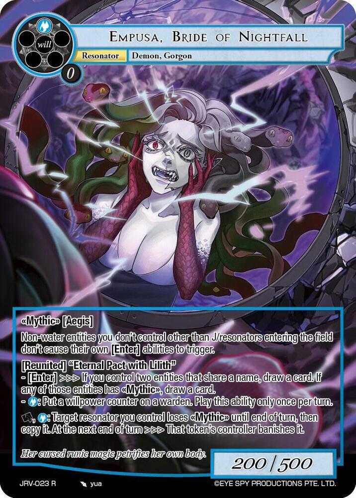 Force of Will Journey to Ravidra Empusa, Bride of Nightfall JRV-023 R Rare Near Mint