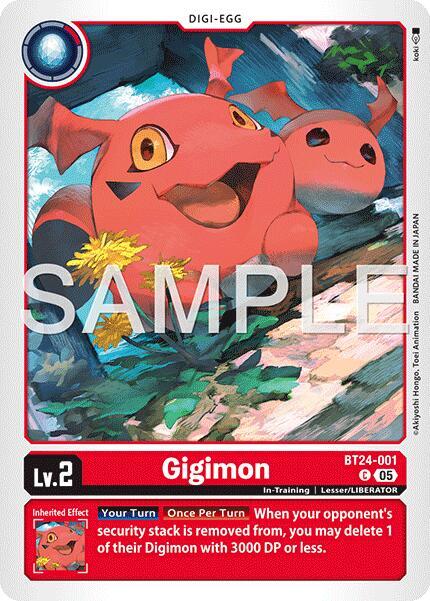 Digimon Card Game Time Stranger Gigimon BT24-001 C Common Near Mint