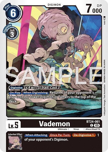 Digimon Card Game Time Stranger Vademon BT24-061 C Common Near Mint