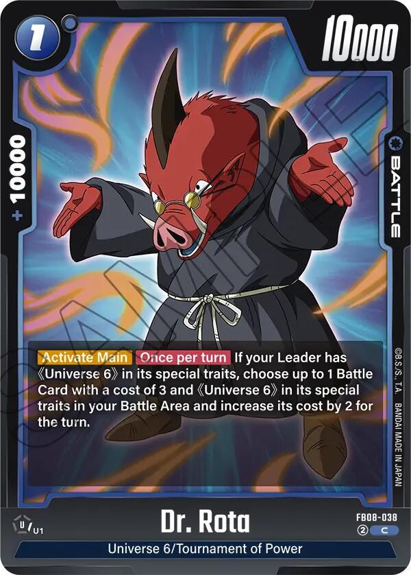 Dragon Ball Super: Fusion World Saiyan's Pride Dr. Rota FB08-038 Common Near Mint