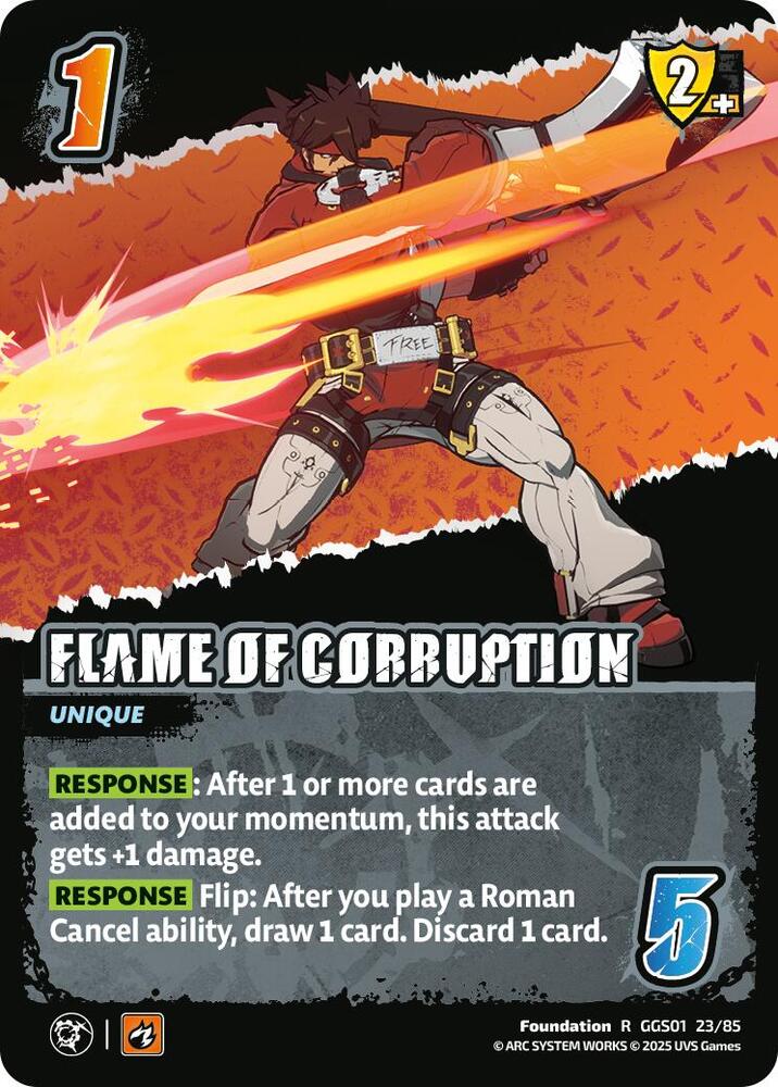 UniVersus GUILTY GEAR -STRIVE- FLAME OF CORRUPTION GGS01 23/85 Rare Near Mint Foil