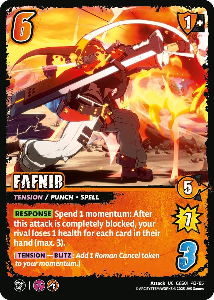 UniVersus GUILTY GEAR -STRIVE- FAFNIR GGS01 43/85 Uncommon Near Mint