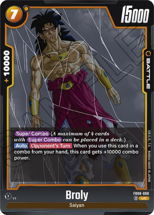 Dragon Ball Super: Fusion World Saiyan's Pride Broly - FB08-088 FB08-088 Uncommon Near Mint