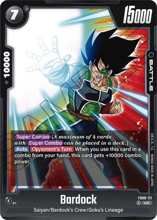 Dragon Ball Super: Fusion World Saiyan's Pride Bardock - FB08-111 FB08-111 Uncommon Near Mint