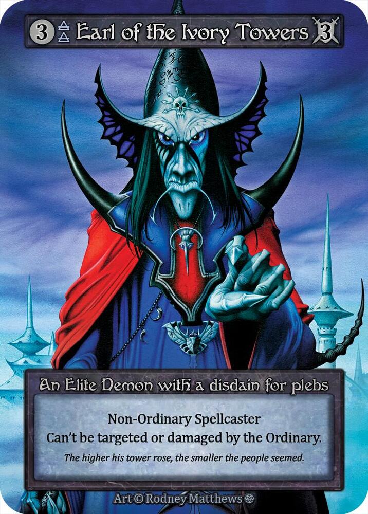 Sorcery: Contested Realm Gothic Earl of the Ivory Towers Elite Near Mint