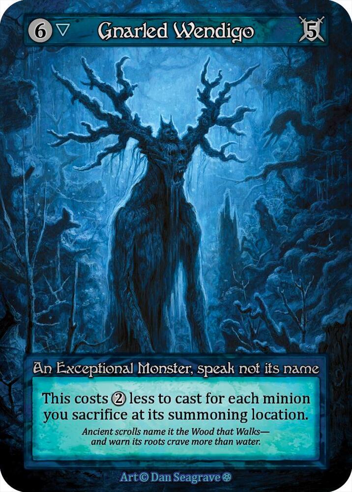 Sorcery: Contested Realm Gothic Gnarled Wendigo Exceptional Near Mint