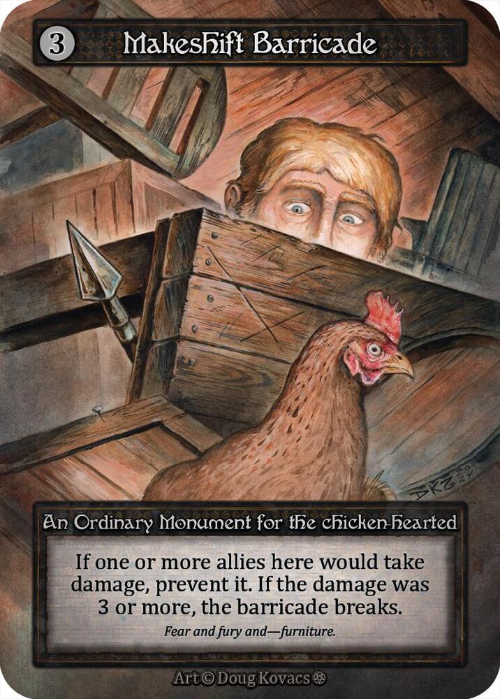 Sorcery: Contested Realm Gothic Makeshift Barricade Ordinary Near Mint