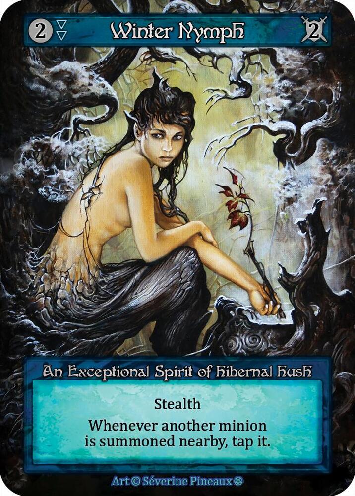 Sorcery: Contested Realm Gothic Winter Nymph Exceptional Near Mint