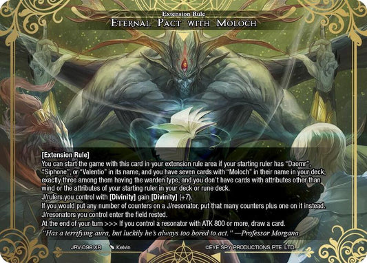 Force of Will Journey to Ravidra Eternal Pact with Moloch JRV-098 XR XR Near Mint Foil