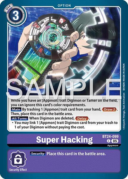 Digimon Card Game Time Stranger Super Hacking BT24-099 C Common Near Mint
