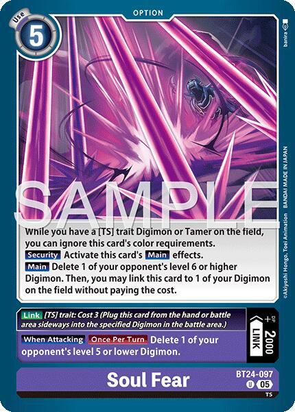 Digimon Card Game Time Stranger Soul Fear BT24-097 U Uncommon Near Mint